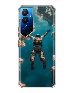 Чехол для TECNO POVA 4 (LG7n) с картинкой «PUBG — свободное падение»