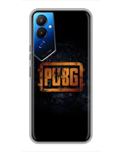 Чехол для TECNO POVA 4 (LG7n) с картинкой «PUBG — золотой логотип»