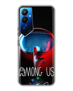 Чехол для TECNO POVA 4 (LG7n) с картинкой «Красный импостер — макро»