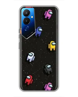 Чехол для TECNO POVA 4 (LG7n) с картинкой «Космический паттерн Among Us»