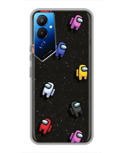 Чехол для TECNO POVA 4 (LG7n) с картинкой «Космический паттерн Among Us» Чехол для TECNO POVA 4 (LG7n) с картинкой «Космический паттерн Among Us»
