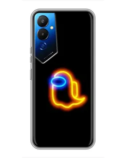 Чехол для TECNO POVA 4 (LG7n) с картинкой «Among Us неоновое сияние»