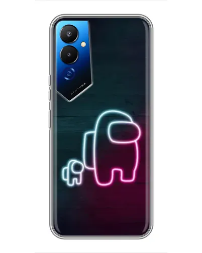 Чехол для TECNO POVA 4 (LG7n) с картинкой «Among Us неон-арт» Чехол для TECNO POVA 4 (LG7n) с картинкой «Among Us неон-арт»