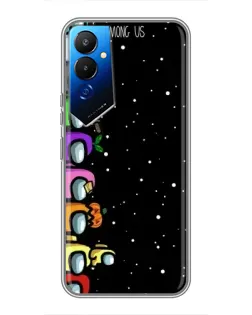 Чехол для TECNO POVA 4 (LG7n) с картинкой «Команда Among Us»