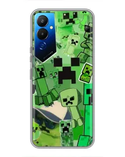 Чехол для TECNO POVA 4 (LG7n) с картинкой «Криперы Minecraft»
