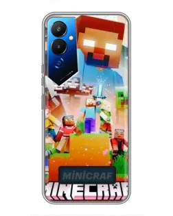 Чехол для TECNO POVA 4 (LG7n) с картинкой «Minecraft герои игры»