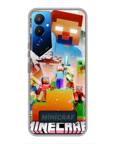 Чехол для TECNO POVA 4 (LG7n) с картинкой «Minecraft герои игры»