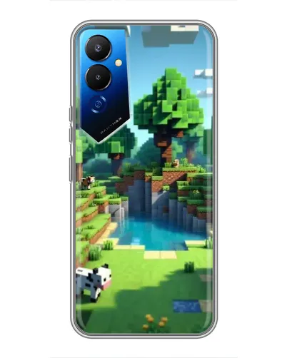 Чехол для TECNO POVA 4 (LG7n) с картинкой «Minecraft летний день»