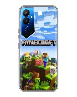 Чехол для TECNO POVA 4 (LG7n) с картинкой «Minecraft классический мир»