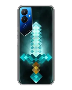 Чехол для TECNO POVA 4 (LG7n) с картинкой «Алмазный меч неон»