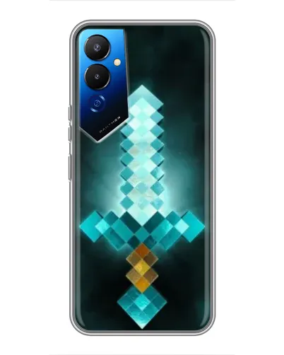 Чехол для TECNO POVA 4 (LG7n) с картинкой «Алмазный меч неон»