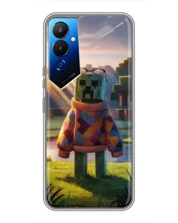 Чехол для TECNO POVA 4 (LG7n) с картинкой «Крипер в свитере»