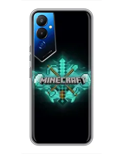 Чехол для TECNO POVA 4 (LG7n) с картинкой «Minecraft Diamond лого»