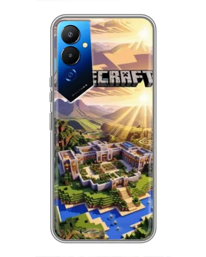 Чехол для TECNO POVA 4 (LG7n) с картинкой «Minecraft панорама»