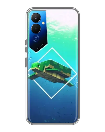 Чехол для TECNO POVA 4 (LG7n) с картинкой «Черепаха Minecraft»