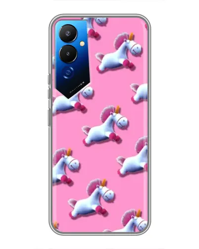 Чехол для TECNO POVA 4 (LG7n) с картинкой «Единороги на розовом»