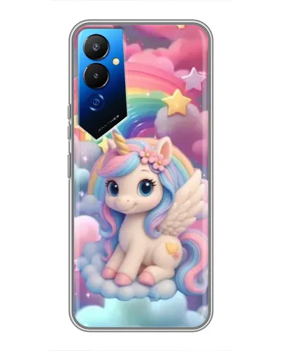Чехол для TECNO POVA 4 (LG7n) с картинкой «Маленький единорог»