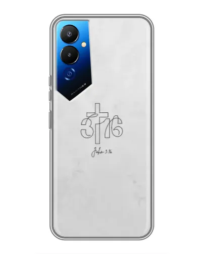 Чехол для TECNO POVA 4 (LG7n) с картинкой «Иоанна 3:16 Крест»