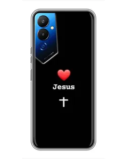 Чехол для TECNO POVA 4 (LG7n) с картинкой «Сердце - Jesus»