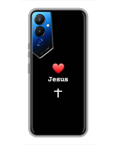 Чехол для TECNO POVA 4 (LG7n) с картинкой «Сердце - Jesus»
