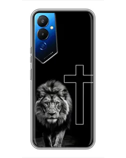 Чехол для TECNO POVA 4 (LG7n) с картинкой «Лев и Крест»