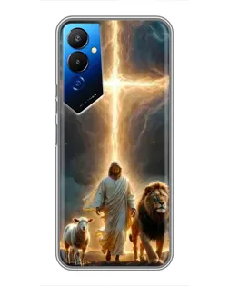 Чехол для TECNO POVA 4 (LG7n) с картинкой «Лев Иуды и Свет»