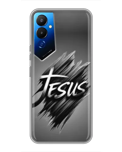 Чехол для TECNO POVA 4 (LG7n) с картинкой «Надпись Jesus Graffiti»