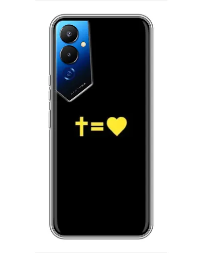 Чехол для TECNO POVA 4 (LG7n) с картинкой «Сердце и Крест»
