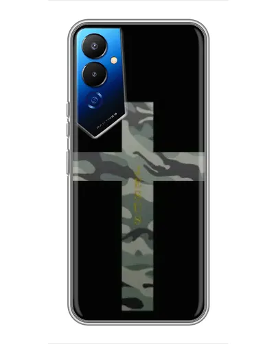 Чехол для TECNO POVA 4 (LG7n) с картинкой «Милитари Крест»