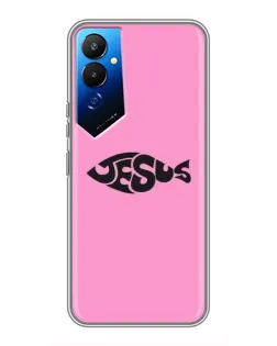 Чехол для TECNO POVA 4 (LG7n) с картинкой «Розовый символ  Jesus»