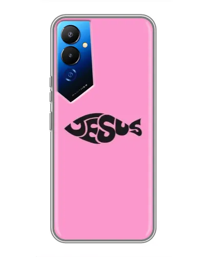 Чехол для TECNO POVA 4 (LG7n) с картинкой «Розовый символ  Jesus»