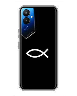 Чехол для TECNO POVA 4 (LG7n) с картинкой «Символ рыбы Jesus»