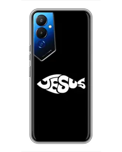 Чехол для TECNO POVA 4 (LG7n) с картинкой «Рыба Jesus»