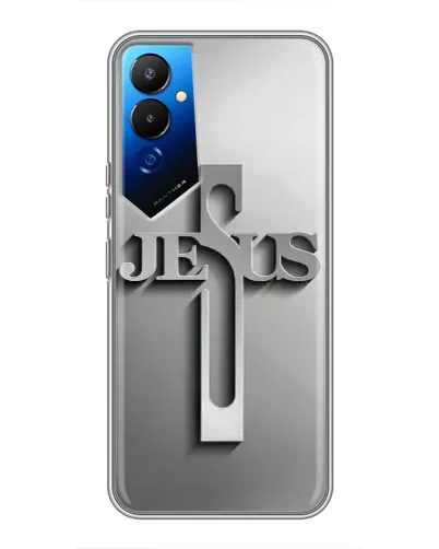 Чехол для TECNO POVA 4 (LG7n) с картинкой «Металлический крест Jesus» Чехол для TECNO POVA 4 (LG7n) с картинкой «Металлический крест Jesus»
