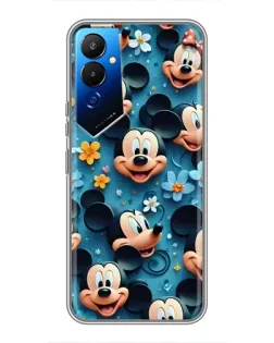 Чехол для TECNO POVA 4 (LG7n) с картинкой «Паттерн Микки и Минни»