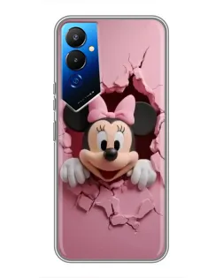 Чехол для TECNO POVA 4 (LG7n) с картинкой «Минни сквозь стену»