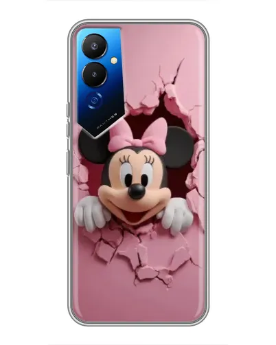 Чехол для TECNO POVA 4 (LG7n) с картинкой «Минни сквозь стену»