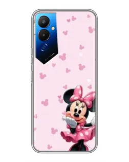 Чехол для TECNO POVA 4 (LG7n) с картинкой «Минни Маус и сердечки»