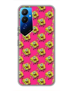 Чехол для TECNO POVA 4 (LG7n) с картинкой «Розовый паттерн»