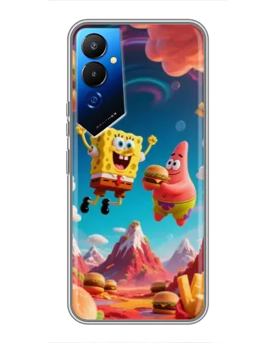 Чехол для TECNO POVA 4 (LG7n) с картинкой «Космический фастфуд»