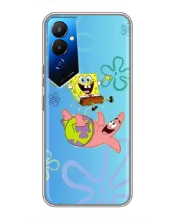 Чехол для TECNO POVA 4 (LG7n) с картинкой «Спанч Боб и Патрик»