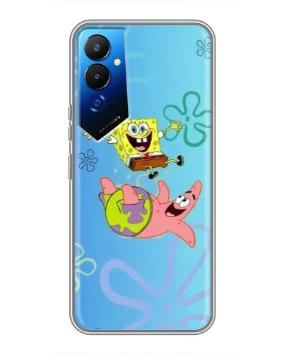 Чехол для TECNO POVA 4 (LG7n) с картинкой «Спанч Боб и Патрик»