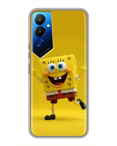 Чехол для TECNO POVA 4 (LG7n) с картинкой «Позитивный Губка Боб»