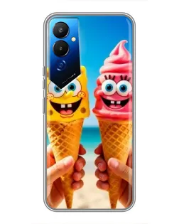 Чехол для TECNO POVA 4 (LG7n) с картинкой «Спанч Боб мороженое»
