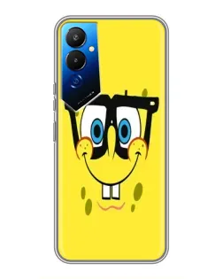 Чехол для TECNO POVA 4 (LG7n) с картинкой «Минималистичный Спанч Боб»