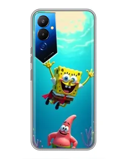 Чехол для TECNO POVA 4 (LG7n) с картинкой «Спанч Боб под водой»