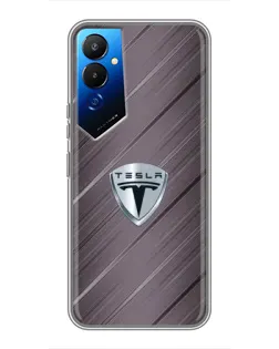 Чехол для TECNO POVA 4 (LG7n) с картинкой «Металлическая текстура Tesla»