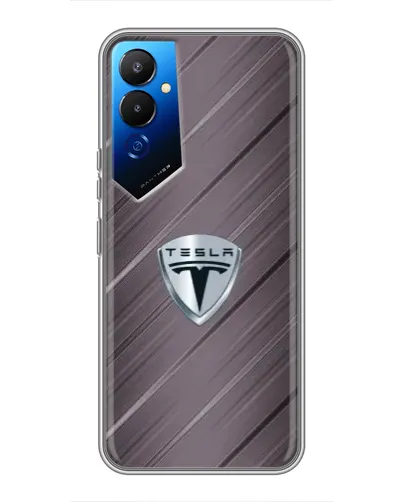 Чехол для TECNO POVA 4 (LG7n) с картинкой «Металлическая текстура Tesla» Чехол для TECNO POVA 4 (LG7n) с картинкой «Металлическая текстура Tesla»