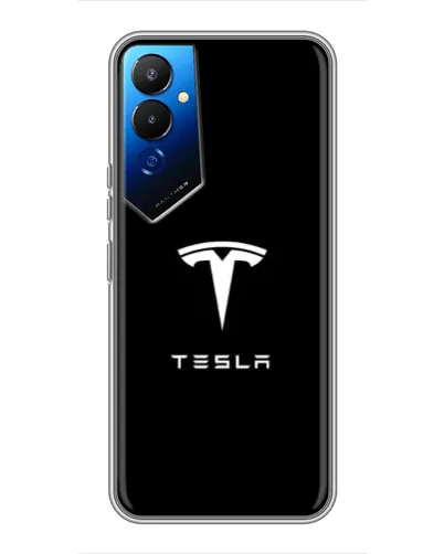 Чехол для TECNO POVA 4 (LG7n) с картинкой «Tesla White Logo» Чехол для TECNO POVA 4 (LG7n) с картинкой «Tesla White Logo»