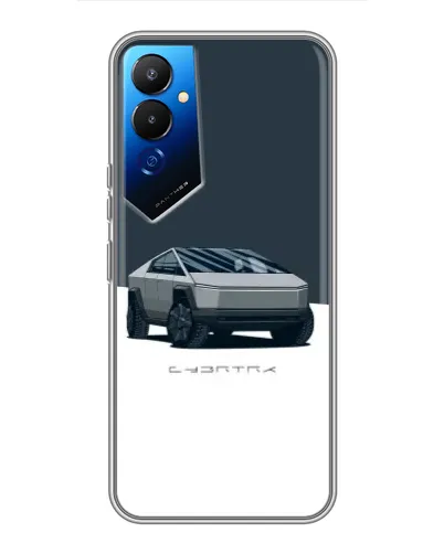 Чехол для TECNO POVA 4 (LG7n) с картинкой «Серебристый Cybertruck Tesla» Чехол для TECNO POVA 4 (LG7n) с картинкой «Серебристый Cybertruck Tesla»
